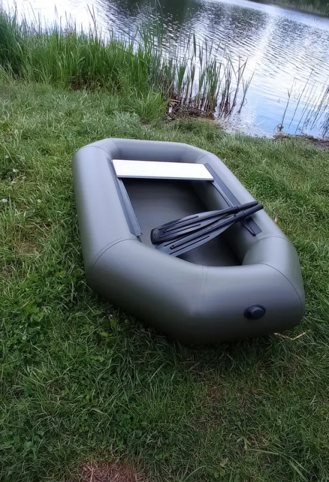 Inflatable PVC boat for transporting tackle and bait