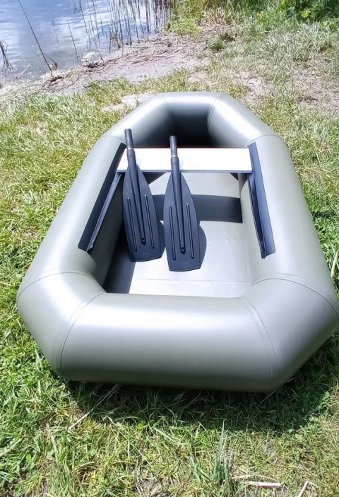 Inflatable PVC boat for transporting tackle and bait